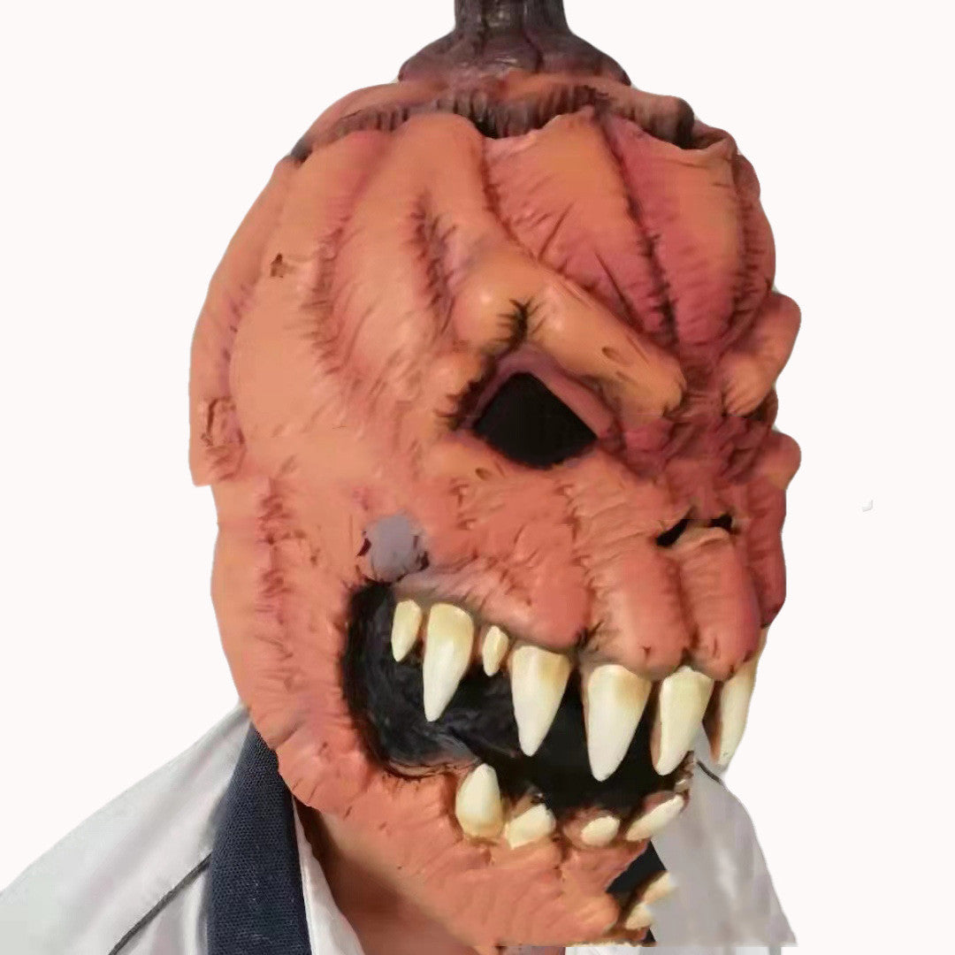 Pumpkin Horror Mask Latex Cosplay Prop Halloween 2025 3D Changing Face Moving Picture Frame - Tophatter Daily Deals