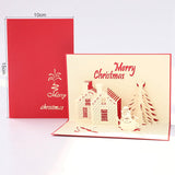 3d Christmas Greeting Card Stereo Christmas Tree Card Creative Christmas Castle 0 - Tophatter Daily Deals