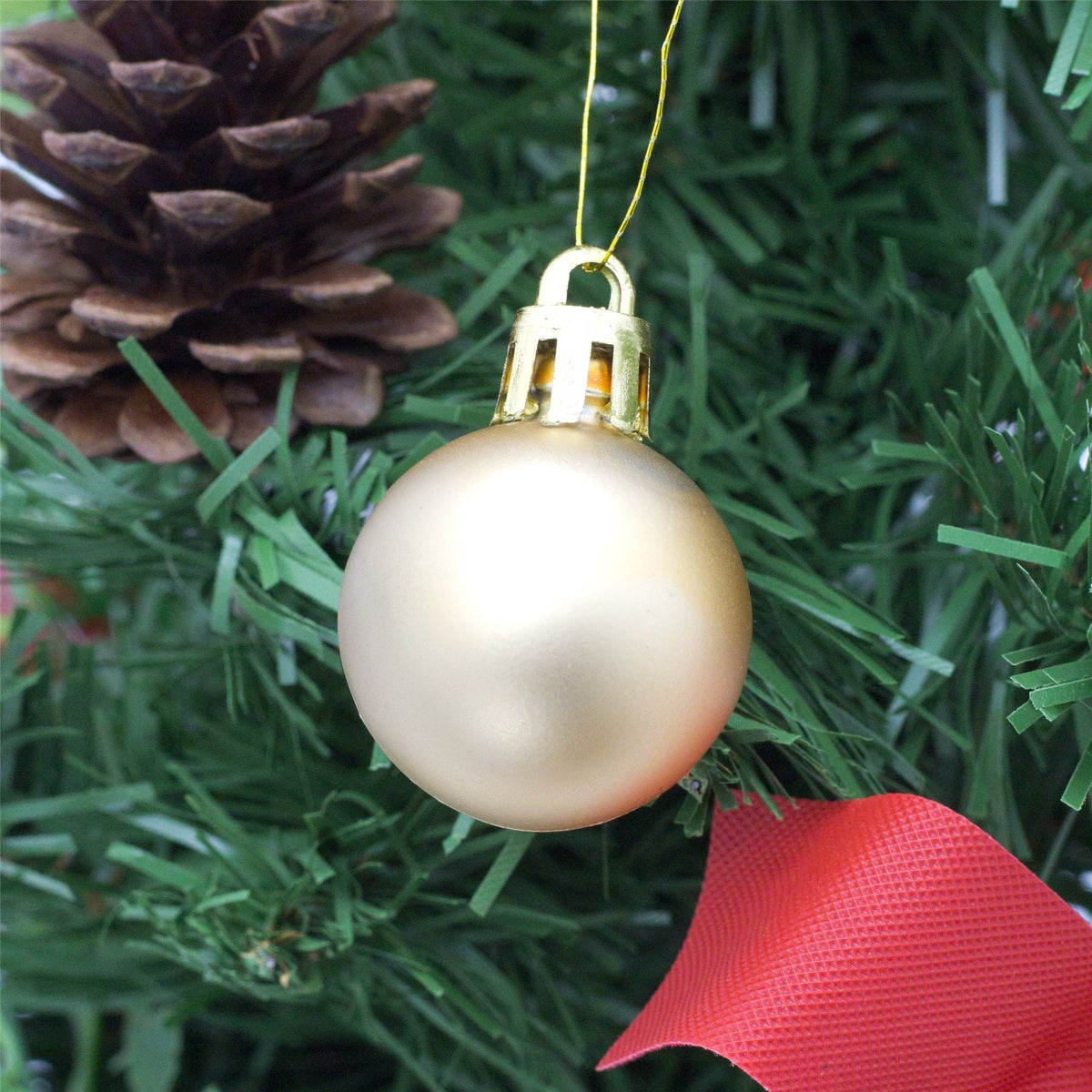24 Piece Gold And Pink Mini Christmas Baubles | Christmas Tree Decorations | Gold Xmas Baubles Christmas Decor Baubles - Tophatter Daily Deals