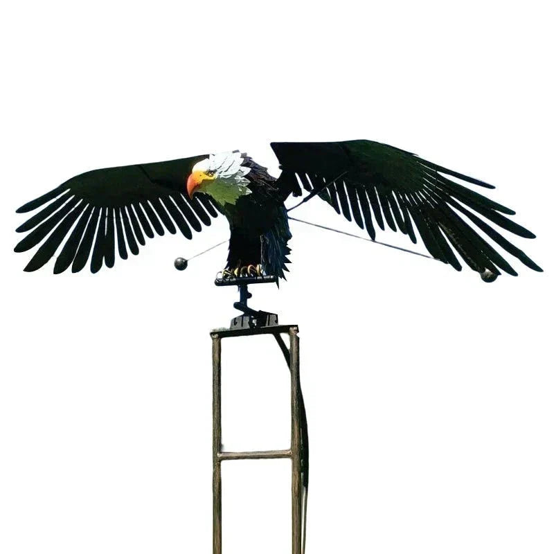 Eagle Wind Spinner Garden Stake Outdoor Patio Decor - Tophatter Daily Deals