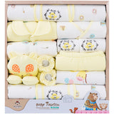 18 Piece Cotton Newborn Clothes Gift Box Set Bear Yellow Thickened 59cm 0 - Tophatter Daily Deals