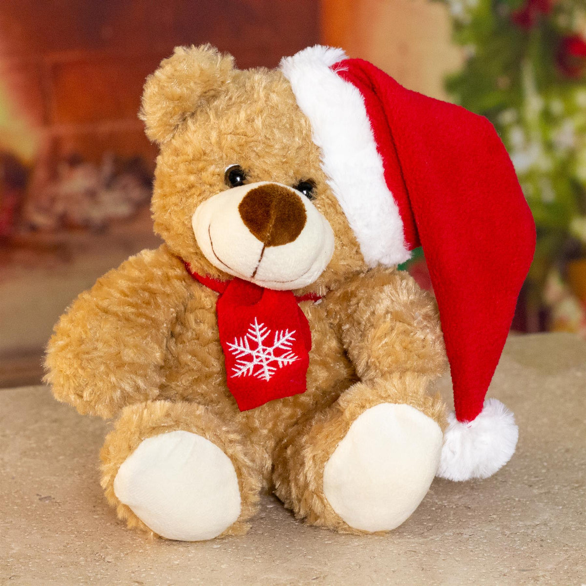 Soft Plush Bailey Christmas Teddy Bear Cuddly Toy 26cm Soft Toy - Tophatter Daily Deals