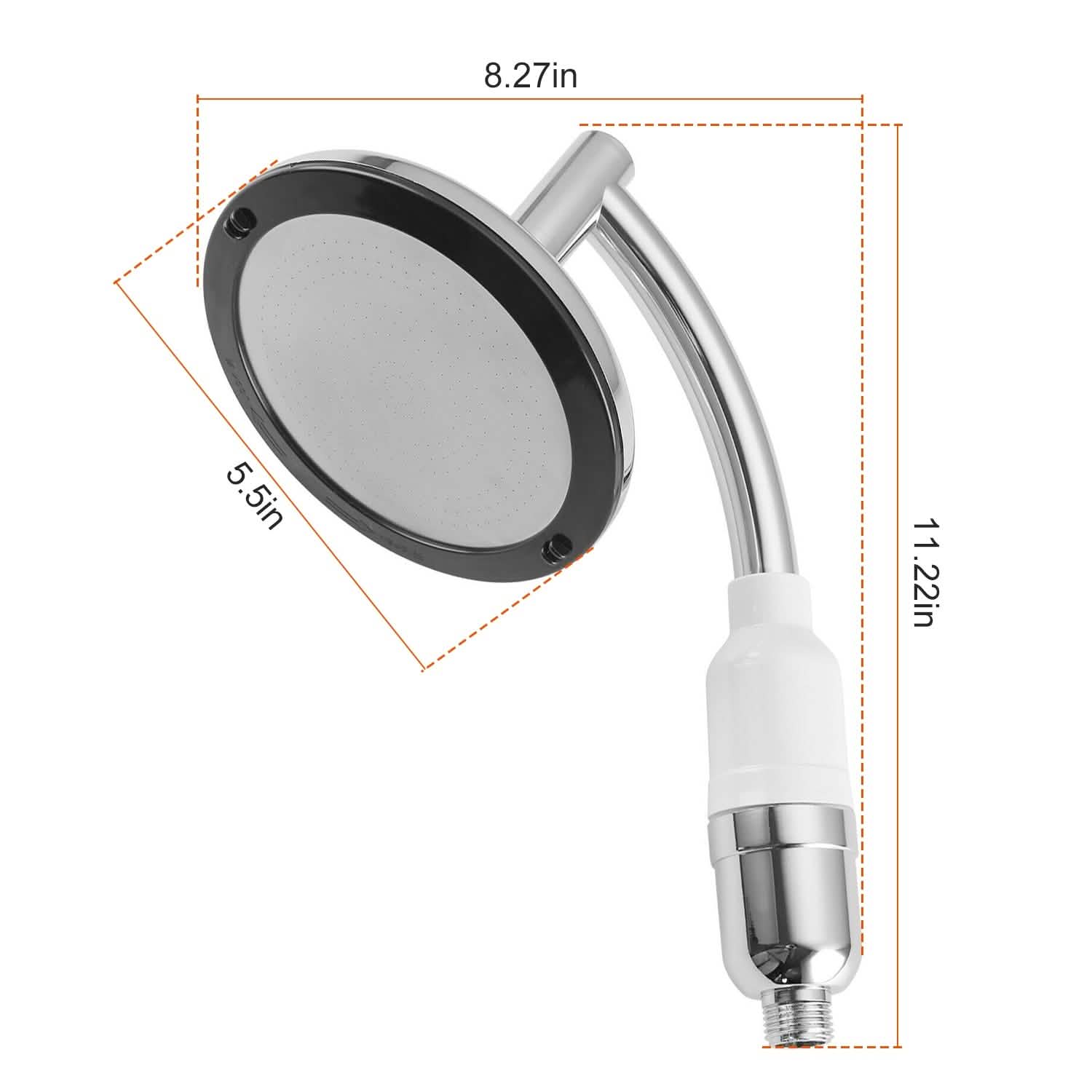 5.5-Inch High Pressure Shower Head Bath - Tophatter Daily Deals