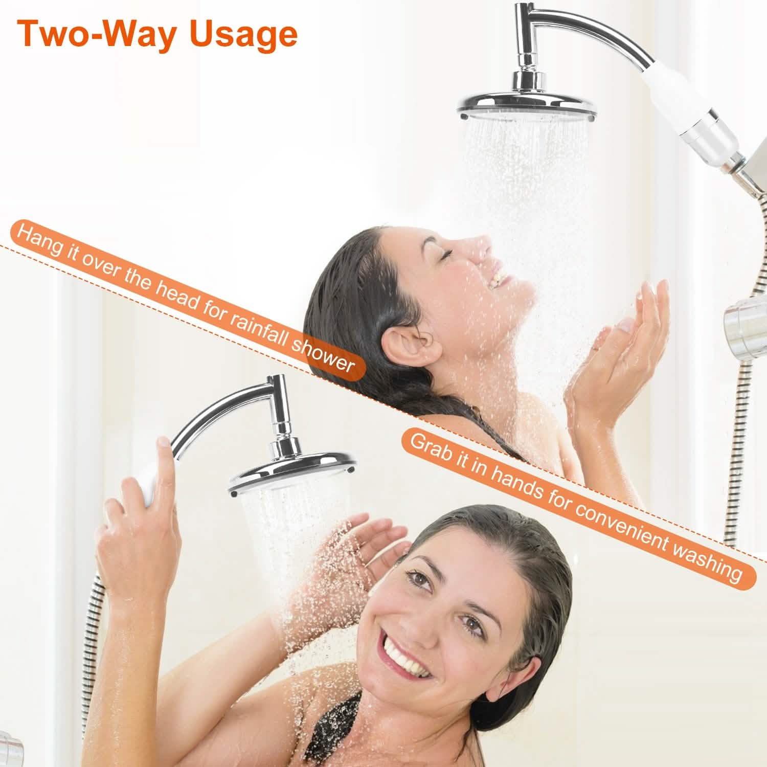 5.5-Inch High Pressure Shower Head Bath - Tophatter Daily Deals