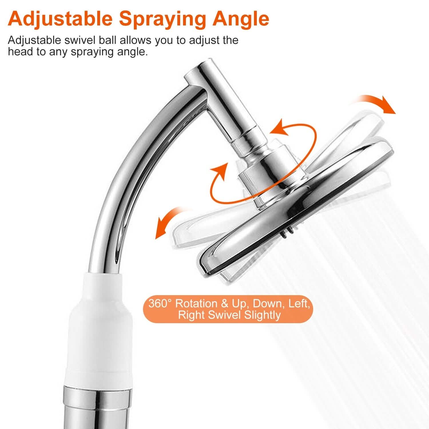 5.5-Inch High Pressure Shower Head Bath - Tophatter Daily Deals
