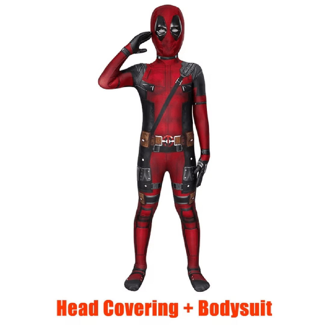 Adult & Kids Deadpool Costume with Mask and Accessories - Marvel Superhero Outfit for Halloween Halloween Costumes - Tophatter Daily Deals