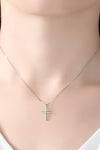 Cross Pendant 925 Sterling Silver Necklace Silver One Size Necklaces - Tophatter Daily Deals