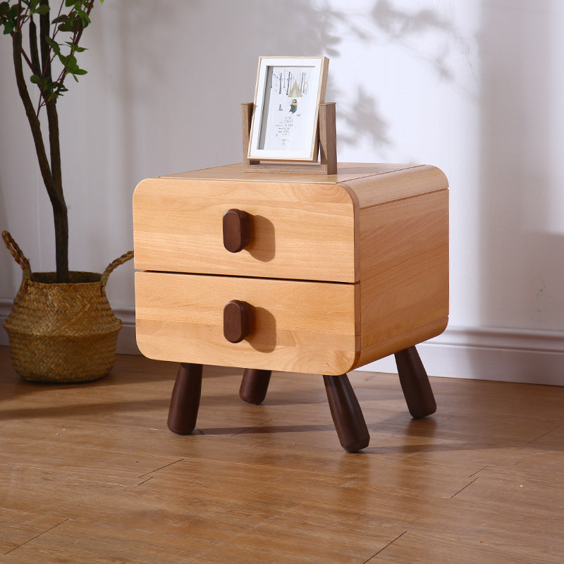 All Solid Wood Children's Bedside Table Modern Bedroom Storage 0 - Tophatter Daily Deals