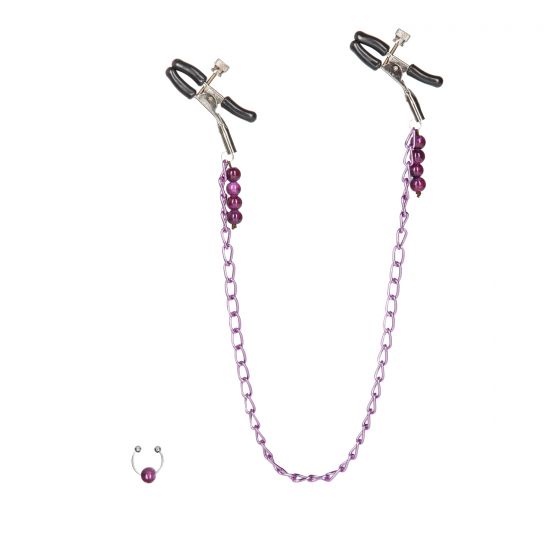Nipple Play Purple Chain Nipple Clamps Nipple Clamps - Tophatter Daily Deals