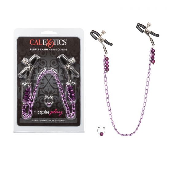 Nipple Play Purple Chain Nipple Clamps Nipple Clamps - Tophatter Daily Deals