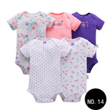 Baby Short Climb 5-piece Romper Boys and Girls Cotton One-piece Rompers 14Style Q5pcs 0 - Tophatter Daily Deals