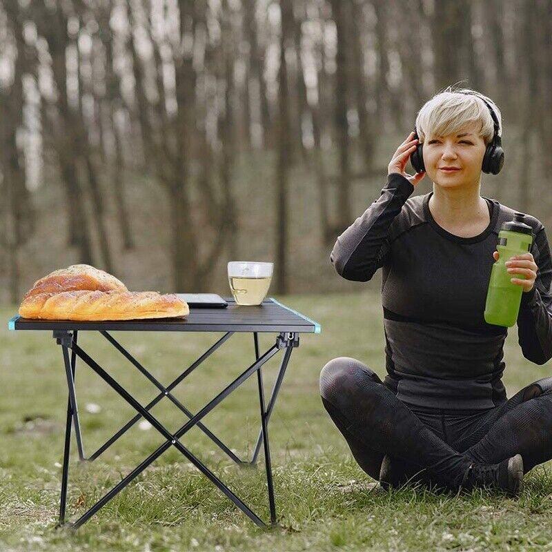 Folding Camping Tables with Carry Bag Portable Garden Picnic BBQ Beach Fishing - Tophatter Daily Deals