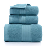 Bath Towel Three-piece Gift Box Fishbone green 0 - Tophatter Daily Deals