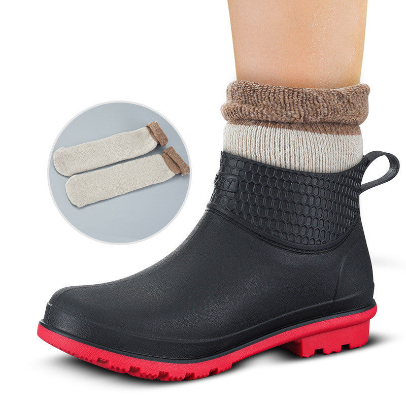 Anti-smashing And Anti-stab Wound In-tube Steel-soled Rain Boots Water Shoes 0 - Tophatter Daily Deals