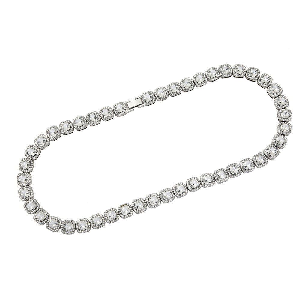 Alloy Personalized Necklace For Hip-hop Men And Women Silver 0 - Tophatter Daily Deals