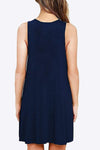 Full Size Round Neck Sleeveless Dress with Pockets Casual Dresses - Tophatter Daily Deals