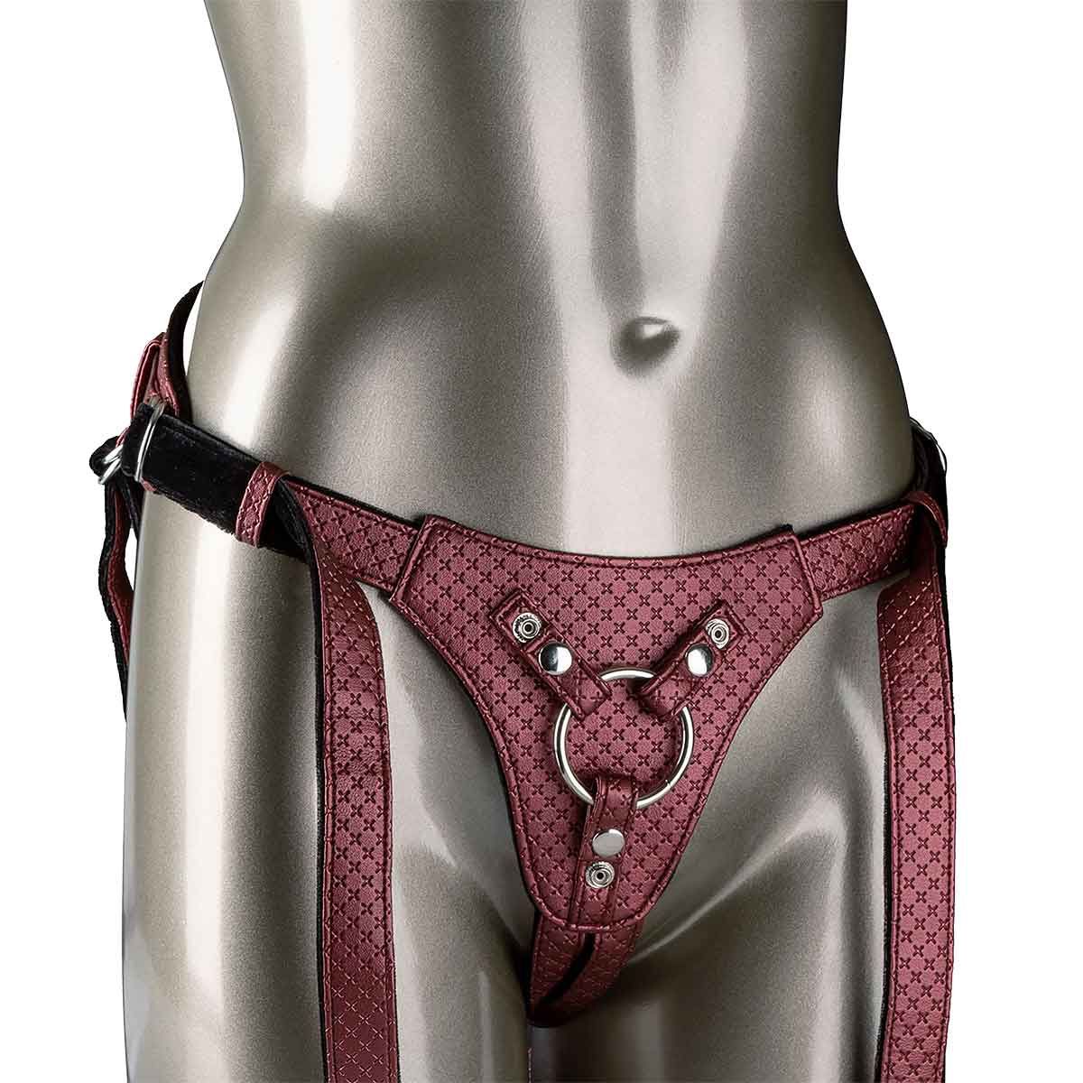 Her Royal Harness Crotchless Regal Duchess in Red Strap-On Harness - Tophatter Daily Deals