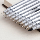 10 Tip Sizes Micron Neelde Drawing Pen Waterproof Pigment Fi 0 - Tophatter Daily Deals