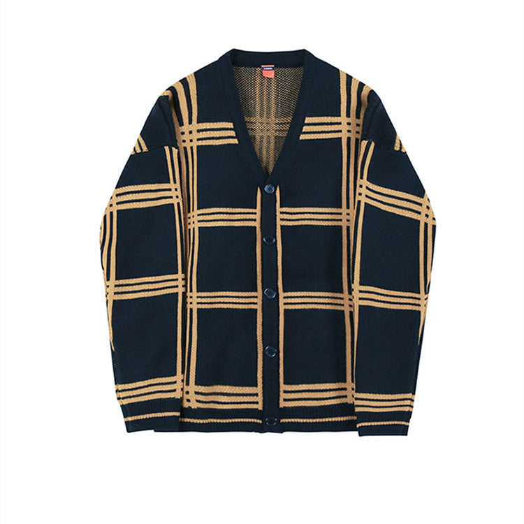 Oversized Men's Cardigan - V Neck Vinylon Knit, Street 3D Changing Face Moving Picture Frame - Tophatter Daily Deals