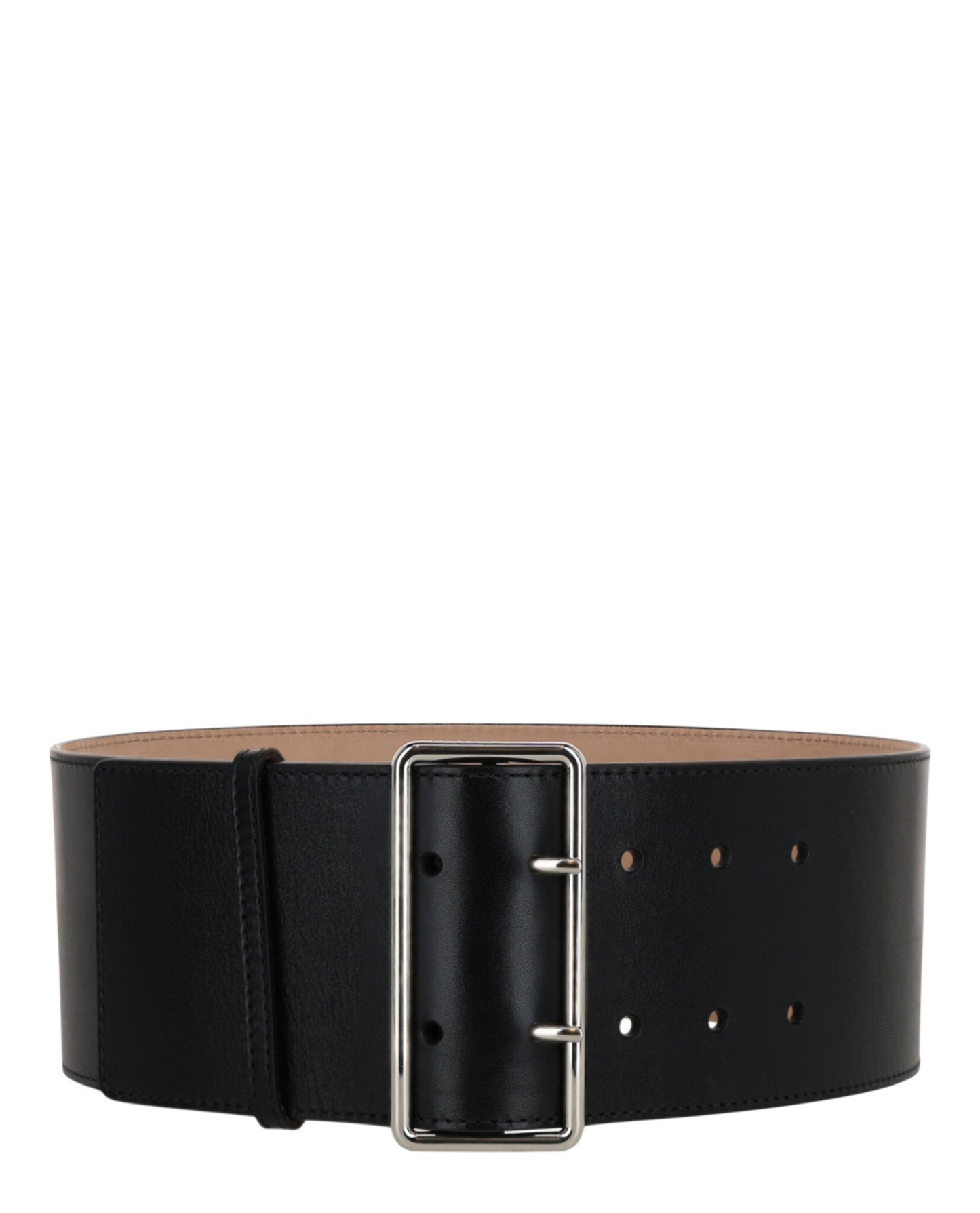 Alexander McQueen Wide Ecolux Military Belt Black Belts - Tophatter Daily Deals