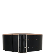 Alexander McQueen Wide Ecolux Military Belt Black Belts - Tophatter Daily Deals