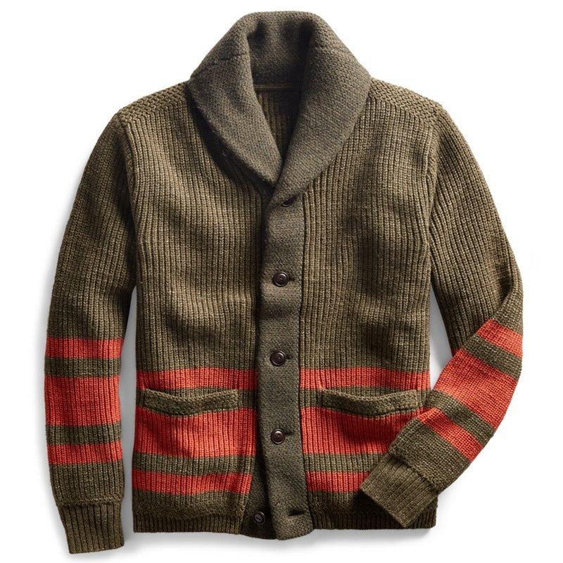 Warm Mens Cardigan Jacket - Shawl Collar, Cotton, Fall 3D Changing Face Moving Picture Frame - Tophatter Daily Deals
