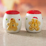 Christmas Gingerbread Salt & Pepper Shakers | White Ceramic Salt And Pepper Pots Salt and Pepper Shakers - Tophatter Daily Deals