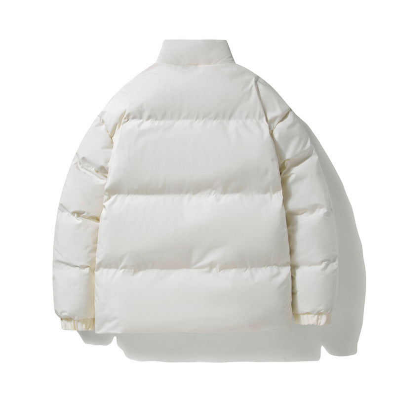 Insulating Men's Puffer Jacket – Stand-Up Collar, Lambswool 3D Changing Face Moving Picture Frame - Tophatter Daily Deals