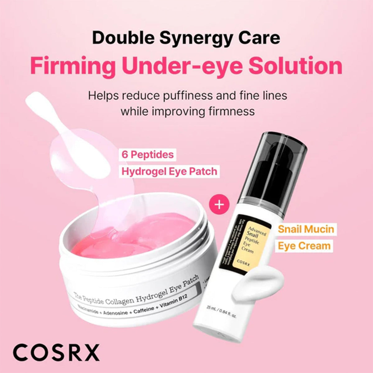 CosRx The Pink Peptide Collagen Hydrogel Eye Patches 60pcs Jar - Tophatter Daily Deals