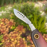 Damascus Steel Nepal Knife With Leather Case - Tophatter Daily Deals