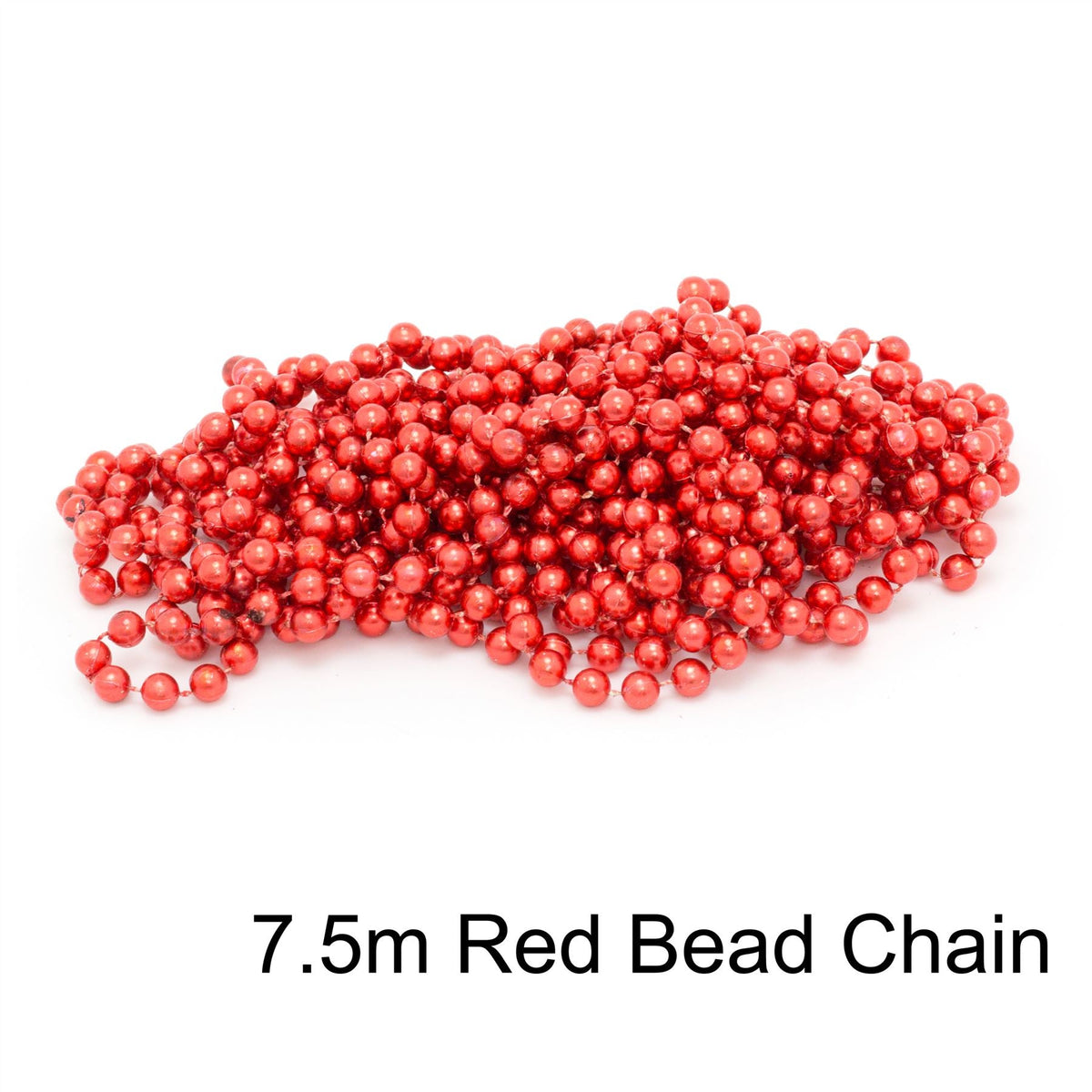 7.5m Red Bead Chain | Christmas Tree Bead Garland Decoration | Bead String Christmas Decorations Garland - Tophatter Daily Deals
