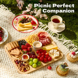 Bamboo Cheese Tray with Acrylic Lid Serving Trays - Tophatter Daily Deals