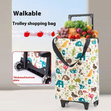 Bold Trolley Shopping Cart Foldable Household Cartoon Animal Beige 0 - Tophatter Daily Deals
