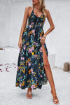 Smocked Slit Tied Printed Dress Casual Dresses - Tophatter Daily Deals