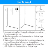 56" Floor LED Light Standing Lamp Indoor Lighting - Tophatter Daily Deals