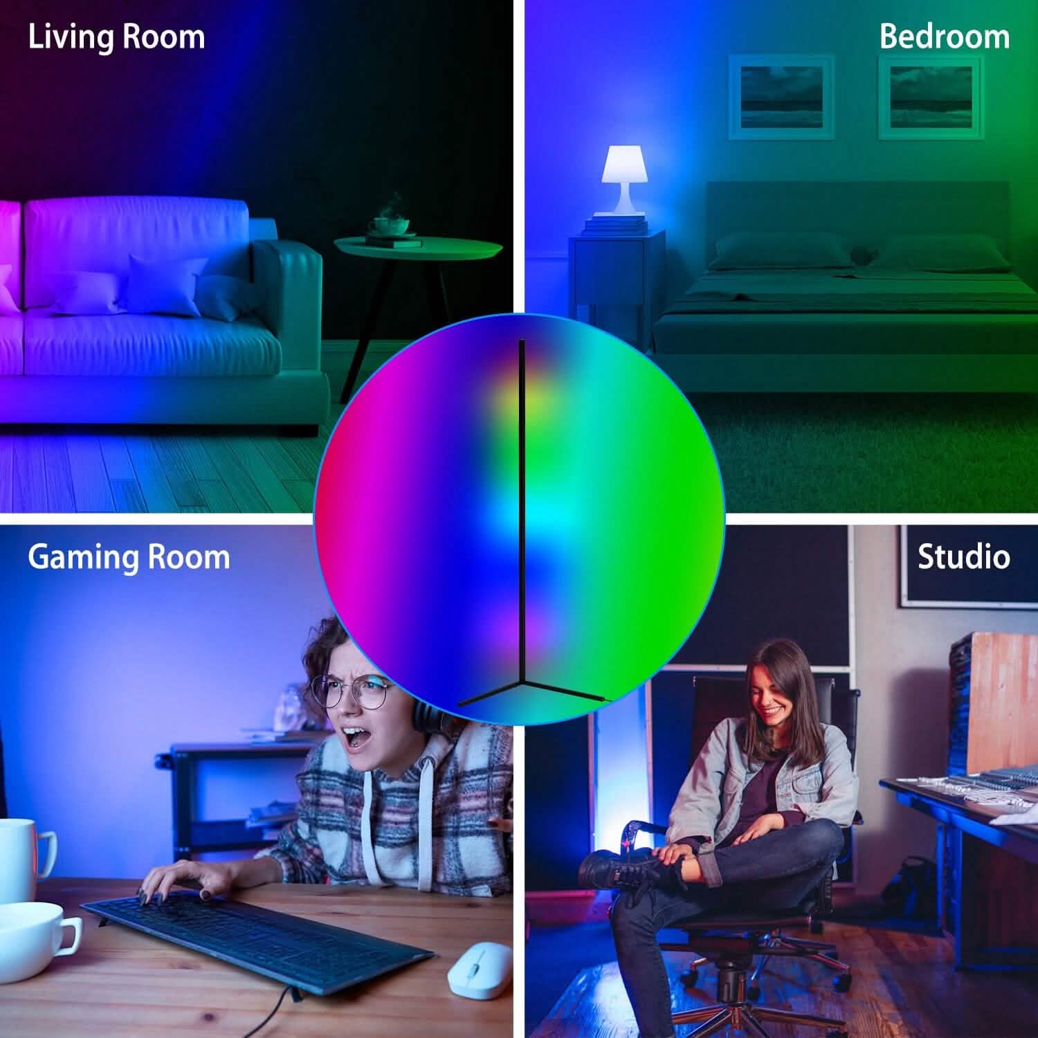 56" Floor LED Light Standing Lamp Indoor Lighting - Tophatter Daily Deals