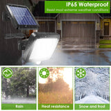 56 LEDs Outdoor Solar Security Flood Light Outdoor Lighting - Tophatter Daily Deals