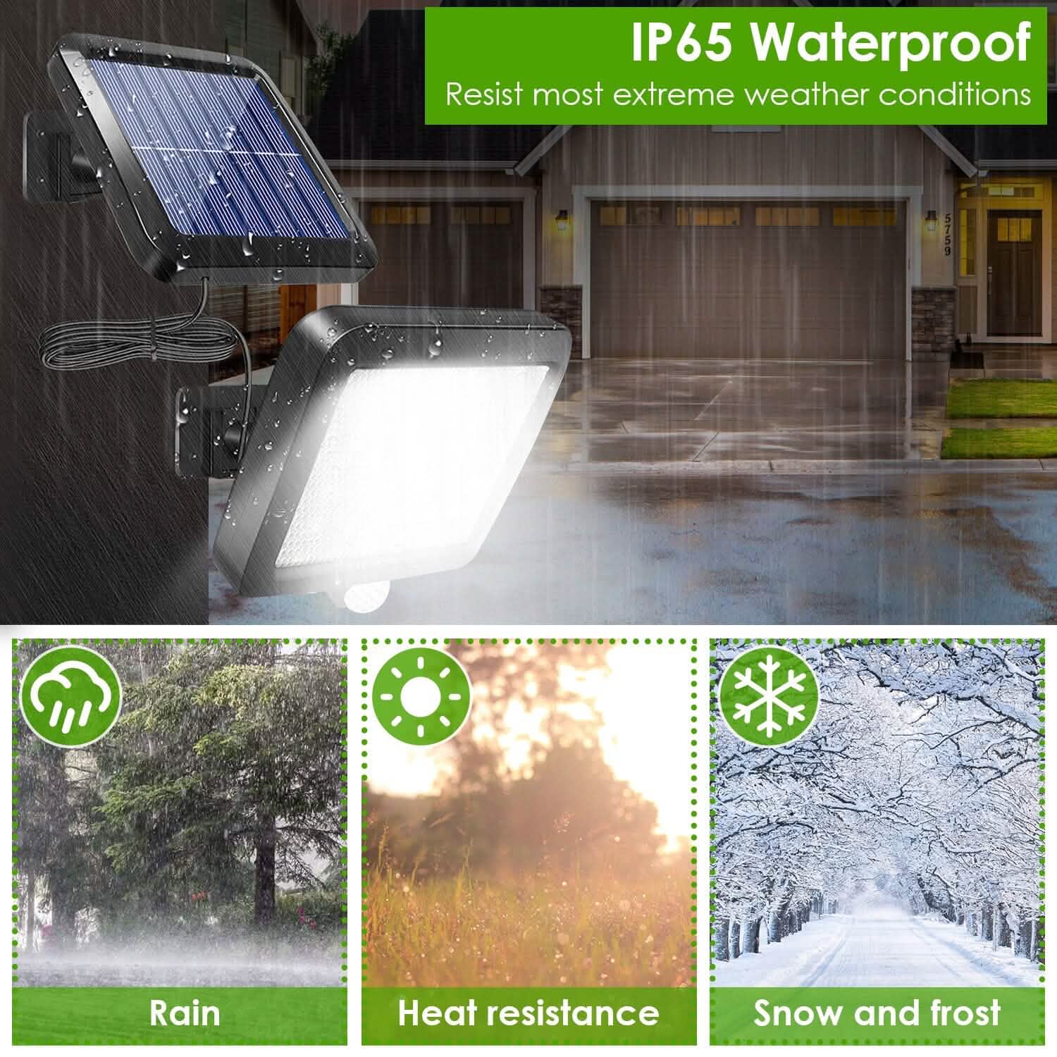 56 LEDs Outdoor Solar Security Flood Light Outdoor Lighting - Tophatter Daily Deals