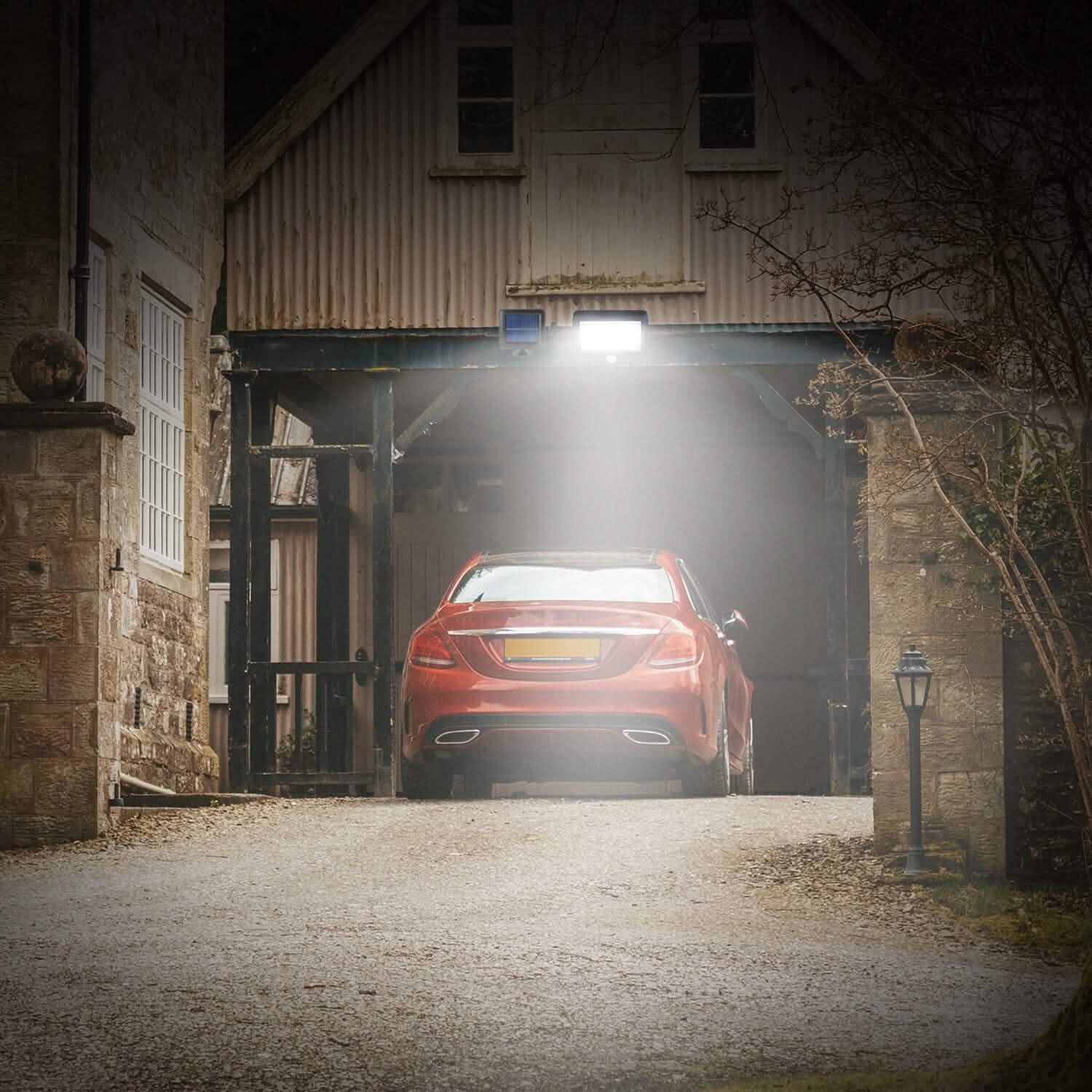 56 LEDs Outdoor Solar Security Flood Light Outdoor Lighting - Tophatter Daily Deals