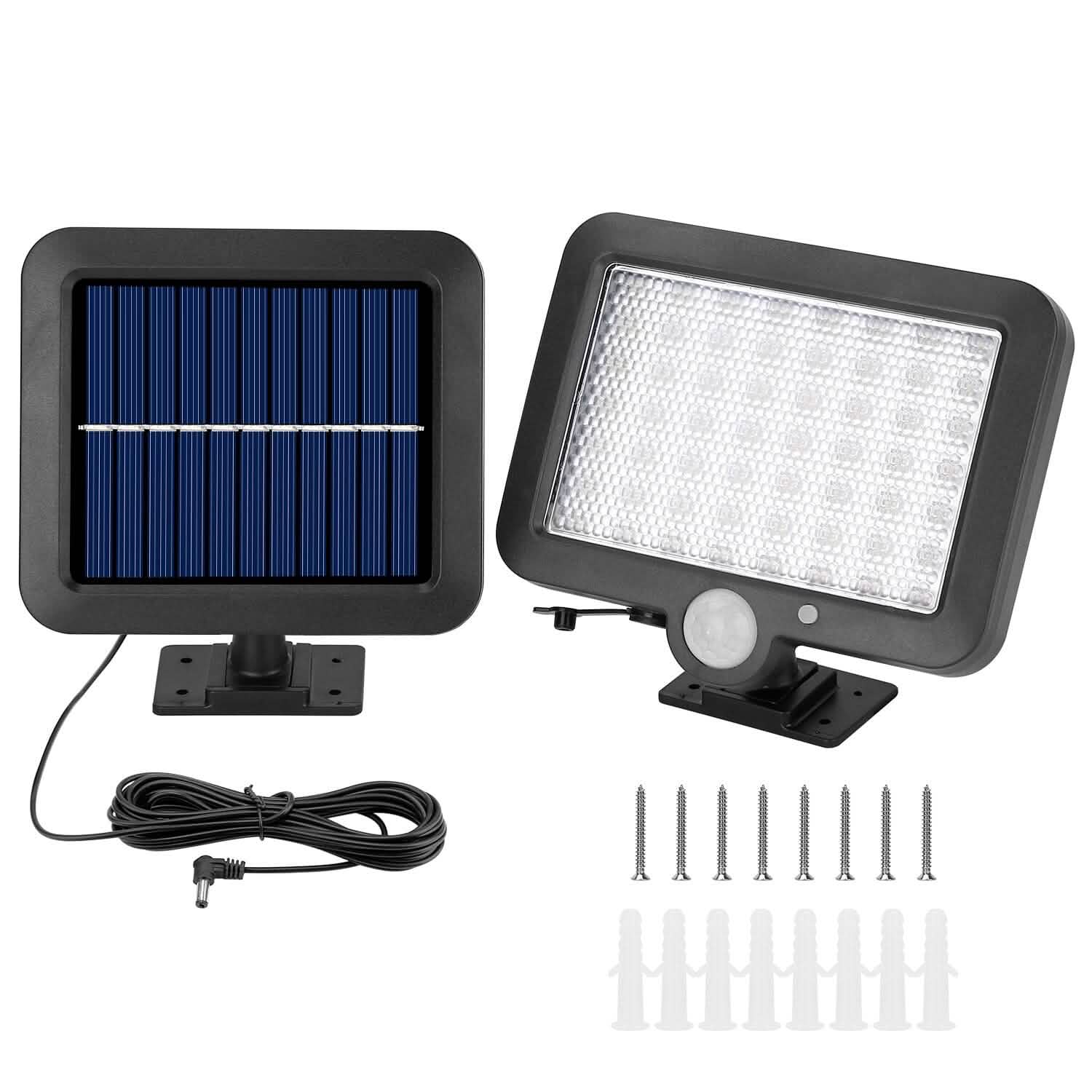 56 LEDs Outdoor Solar Security Flood Light Outdoor Lighting - Tophatter Daily Deals