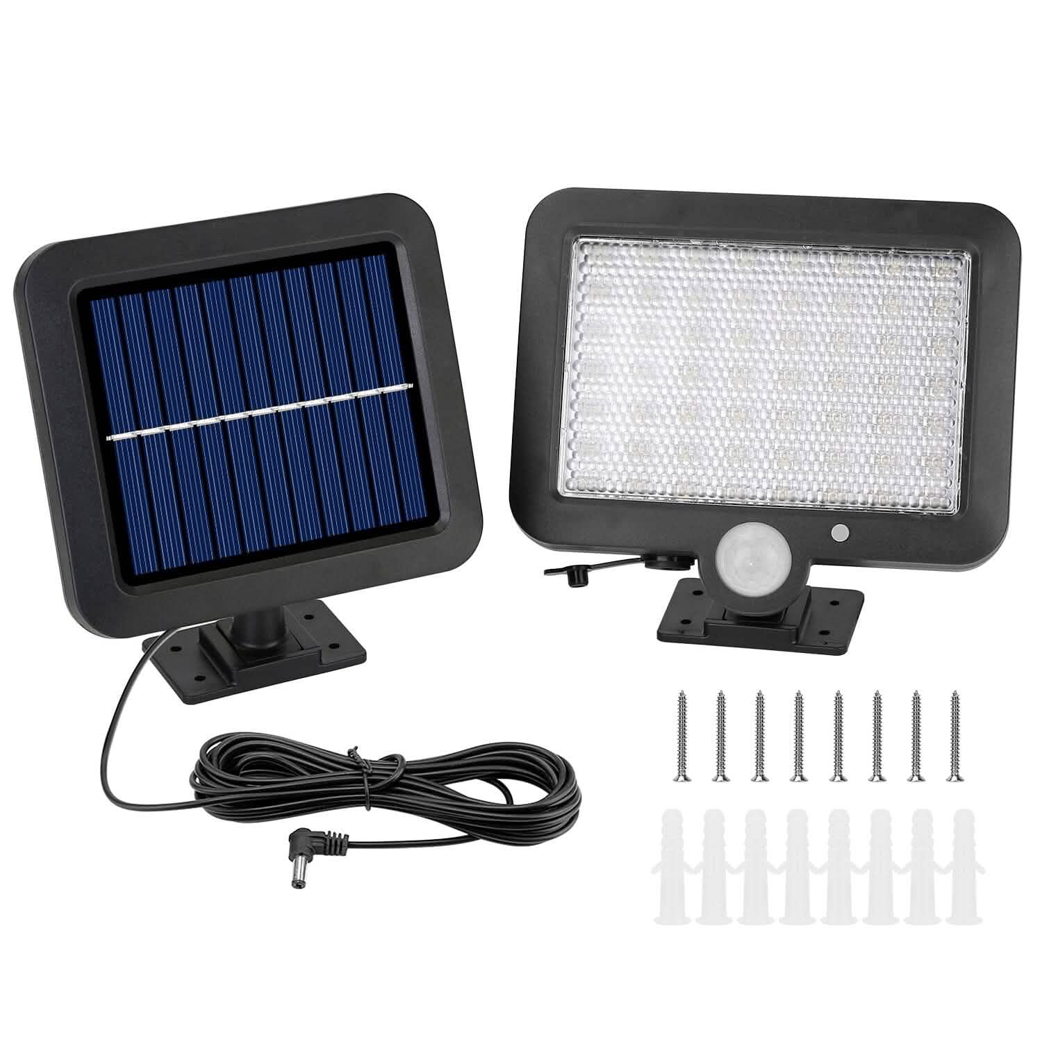 56 LEDs Outdoor Solar Security Flood Light Outdoor Lighting - Tophatter Daily Deals
