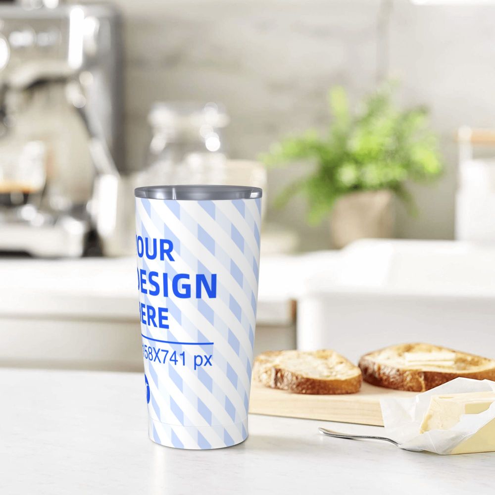 20oz Stainless Steel Car With Straw Cup 7 - Tophatter Daily Deals