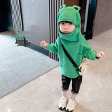 Baby Middle And Small Children's Casual Hooded Jacket Green 0 - Tophatter Daily Deals