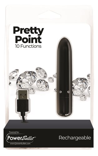 Pretty Point 4in Power Bullet Black Vibrator with 10 Functions > Vibrators > Mini Vibrators - Tophatter Daily Deals
