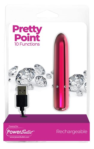 Pretty Point 4in Power Bullet Pink Vibrator with 10 Functions > Vibrators > Mini Vibrators - Tophatter Daily Deals