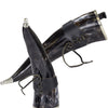 Silver Adorned Medieval Drinking Horn 16 oz with Leather Holster - TOPHATTER'S ARMORY DEALS Collectible Weapons - Tophatter Daily Deals