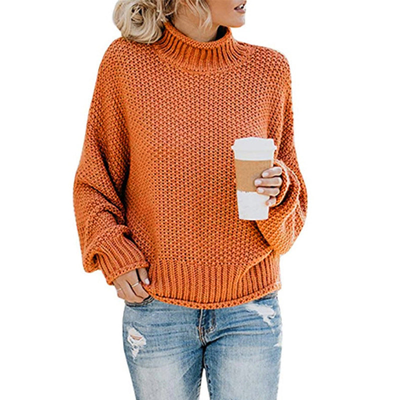 Warm Women's Pullover Sweater - Turtleneck Knit, Winter Tangerine 3D Changing Face Moving Picture Frame - Tophatter Daily Deals