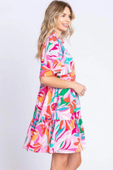 GeeGee Floral Ruffled Mini Dress Casual Dresses - Tophatter Daily Deals