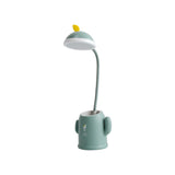 Cactus Pen Holder Table Lamp - USB Rechargeable Desk Light Green Desk Lamps & Lighting - Tophatter Daily Deals