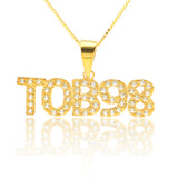925 Sterling Silver Full Diamond Necklace Customization Gold Capital 7 - Tophatter Daily Deals